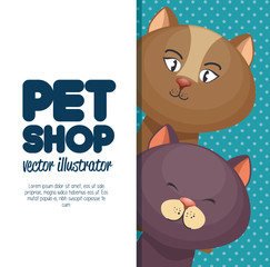 pet shop character cat banner vector illustration eps 10
