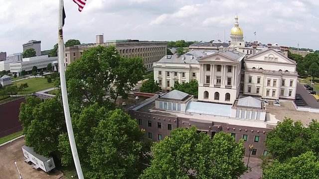 New Jersey State House Aerial, Trenton, NJ.