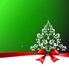 Naklejka na ściany i meble Christmas tree,card