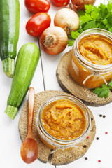 Homemade zucchini puree