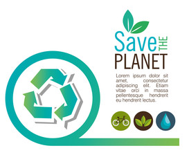 info graphic recycle ecological icon design vector illustration eps 10