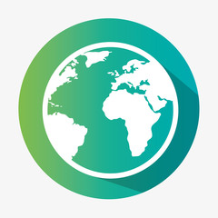 Obraz premium green globe earth environmental eco graphic vector illustration