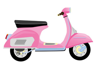 Obraz premium pink vintage scooter, cool stuff