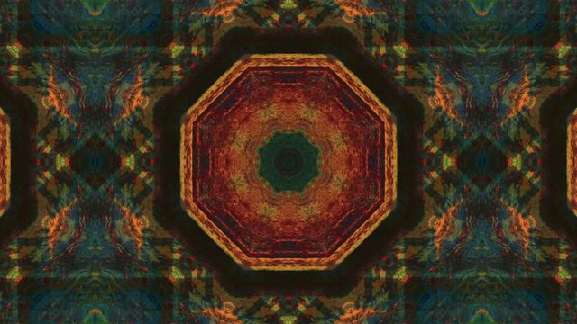 Abstract colorful digital kaleidoscopic loopable motion graphic background. Futuristic loop psychedelic hypnotic backdrop  