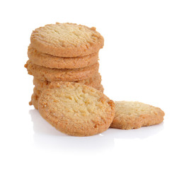 tasty cookies on a white background