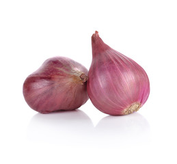 ripe onions isolated on a white background