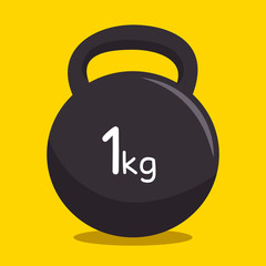 kettlebell weight fitness gym vector illustration eps 10