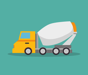 mixer truck construction icon design vector illustration eps 10