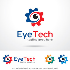 Eye Tech Logo Template Design Vector