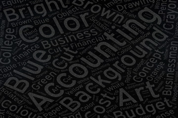 accounting ,Word cloud art  on blackboard