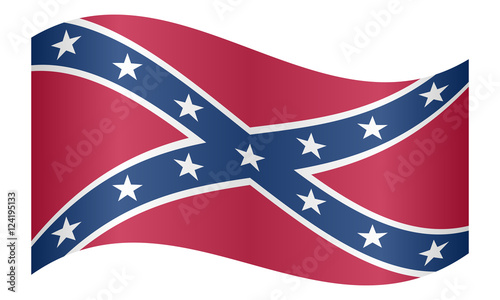 Download "Confederate rebel flag waving on white background ...