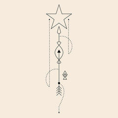 Line Dot Tattoo M_1609001