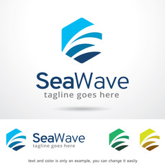 Sea Wave Logo Template Design Vector