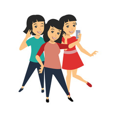 Obraz premium Selfie People Cartoon