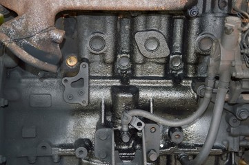 Obraz na płótnie Canvas close up old machine parts texture