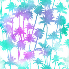 Fototapeta na wymiar Vector Palm trees seamless pattern