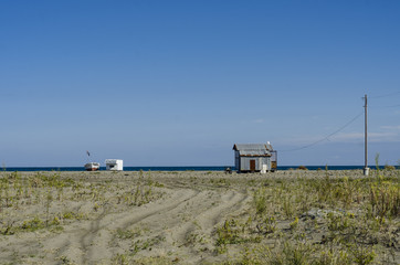 Beaches and the seaside of Black Sea, Samsun city, Turkey