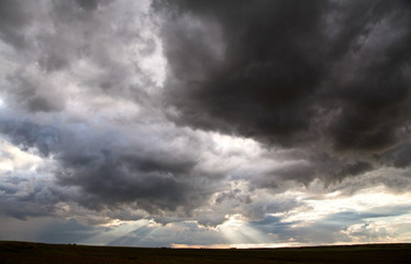Fototapeta na wymiar Storm Clouds Saskatchewan