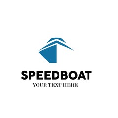 Speed Boat Vector Logo Design