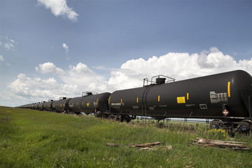 Fototapeta na wymiar Train in the Prairies