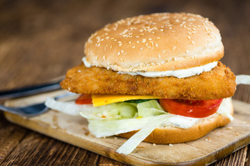 Fish Burger (selective focus)