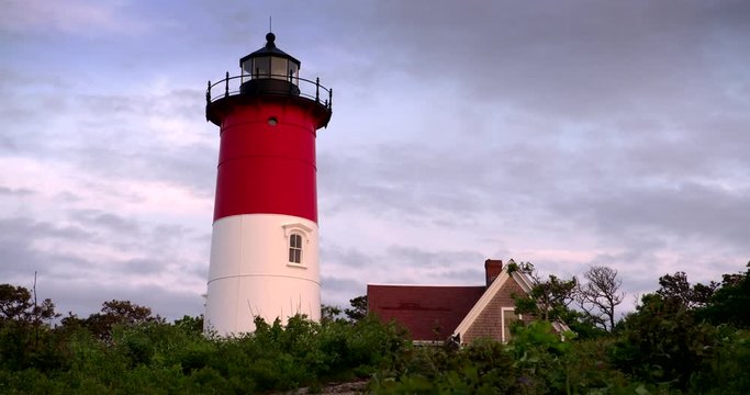 Wide shot of Nauset Lighthouse