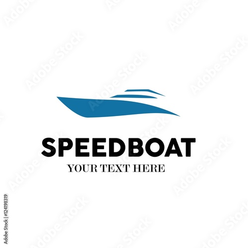 "Speed Boat Vector Logo Design" Stock image and royalty 