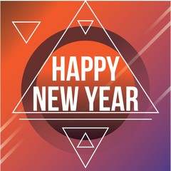 New Year Party Flyers in Hipster Style