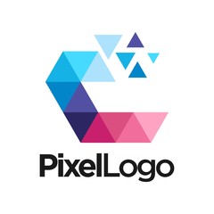 Obraz premium pixel vector logo