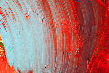 Colored paint strokes. Abstract art background. Detail of a work of art. Contemporary Art. Colorful...