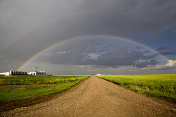 Storm Clouds Saskatchewan Rainbow