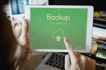 Online Backup Cloud Storage Data Concept
