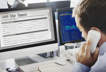 Online Web Job Application Form Concept