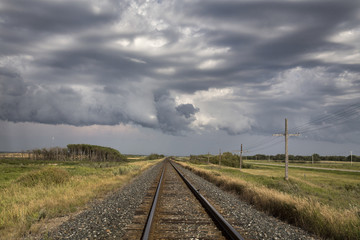 Fototapeta na wymiar Storm Clouds Saskatchewan