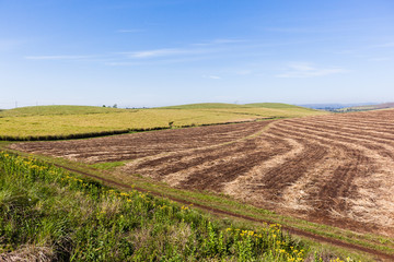 Fototapeta na wymiar Farm Harvested Landscape