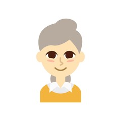 Female Profile Picture. Isolated and minimalistic