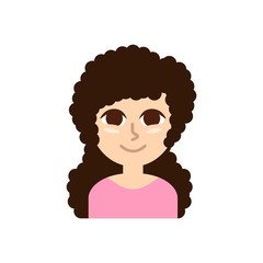 Female Profile Picture. Isolated and minimalistic
