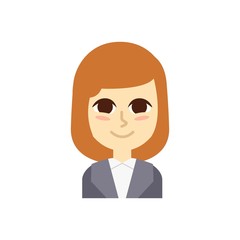 Female Profile Picture. Isolated and minimalistic