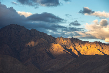 Naklejka premium Himalayan range view from Leh city in early morning, India.