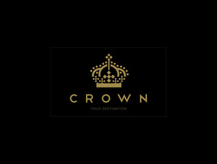 Crown logo, king royal logo template, luxury logo 