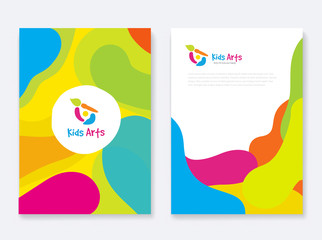 Company Document Cover Design Set for school ,kids logo, education and arts