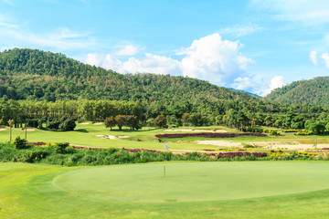Fototapeta na wymiar Golf course landscape