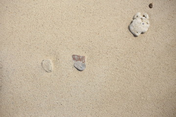 Sand and stones on beach