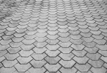 Stone paving texture of the pavement city path.