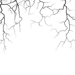 Thunder bolts vector frame in black white