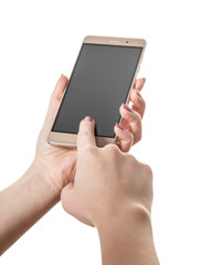 smartphone in a female hand