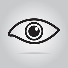 Eye icon flat style vector illustration