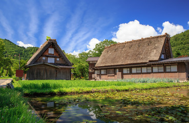 Fototapeta premium Historical Japanese village Shirakawago in spring