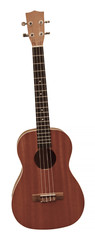 Obraz na płótnie Canvas Brown ukulele, isolated on the white background