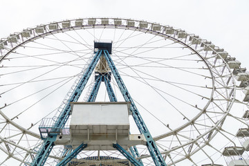 Ferris wheel on white